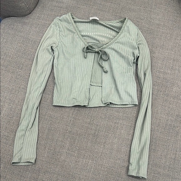 Stylish Ribbed Long Sleeve Top - Picture 1 of 1